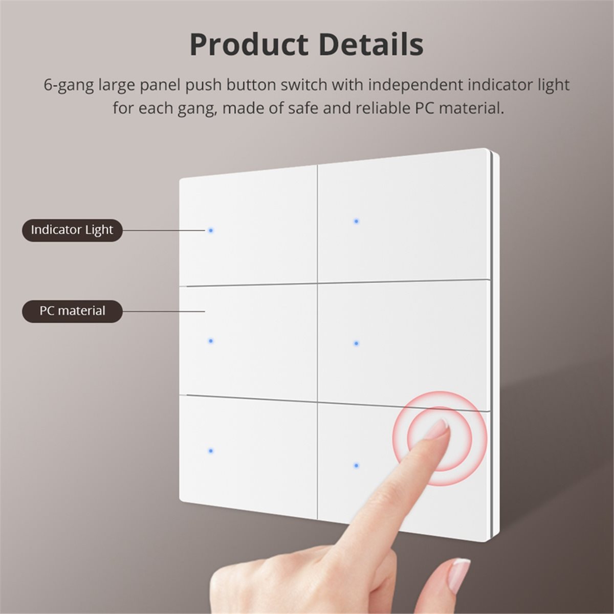 PHONE&GEAR 6 Gang Matter WiFi  - Smart Light Switch Wifi ulasan dan harga