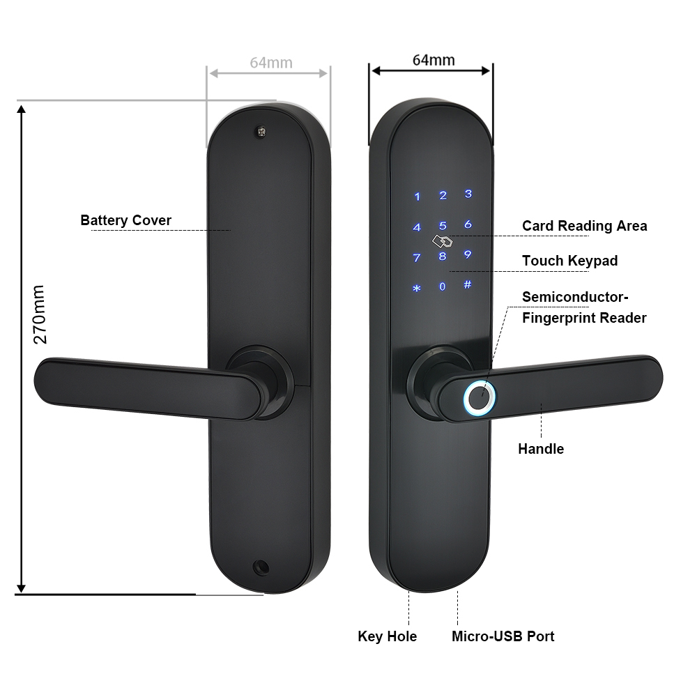 Tuya Smart Kunci Pintu Digital - Smart Door Lock Wifi ulasan dan harga
