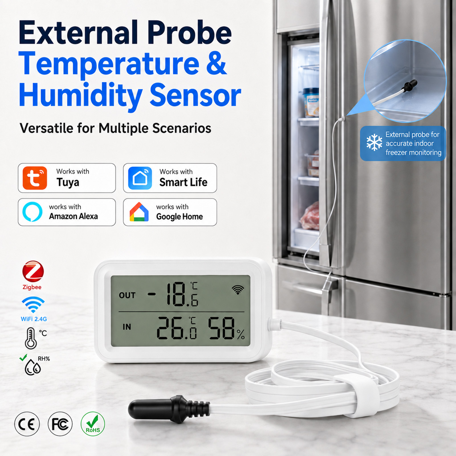 Sensor Suhu Kelembaban Ekstern - Wifi Thermostat ulasan dan harga