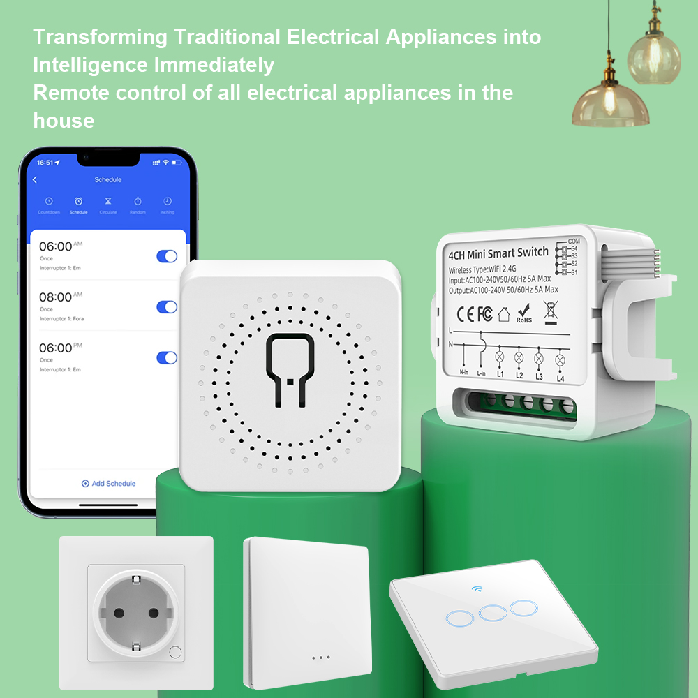 Tuya WiFi Smart Switch 1/2/3/4 - Smart Light Switch Wifi ulasan dan harga