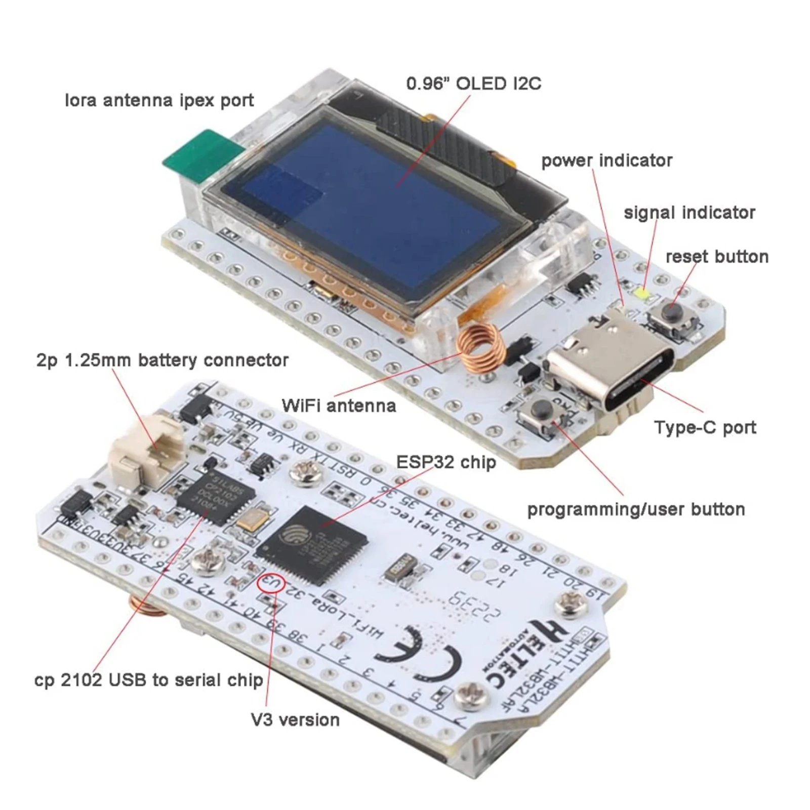 Kit WIFI Lora 32 V3 915MHz ESP - Esp32 Smart Home Kit ulasan dan harga