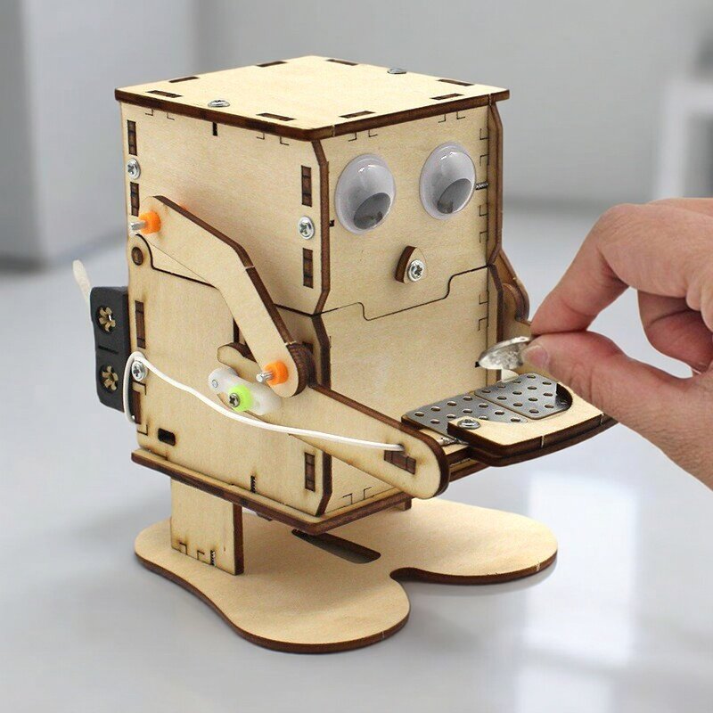 Robot Kayu Rakitan DIY Model P - Stem Robotics Kit ulasan dan harga
