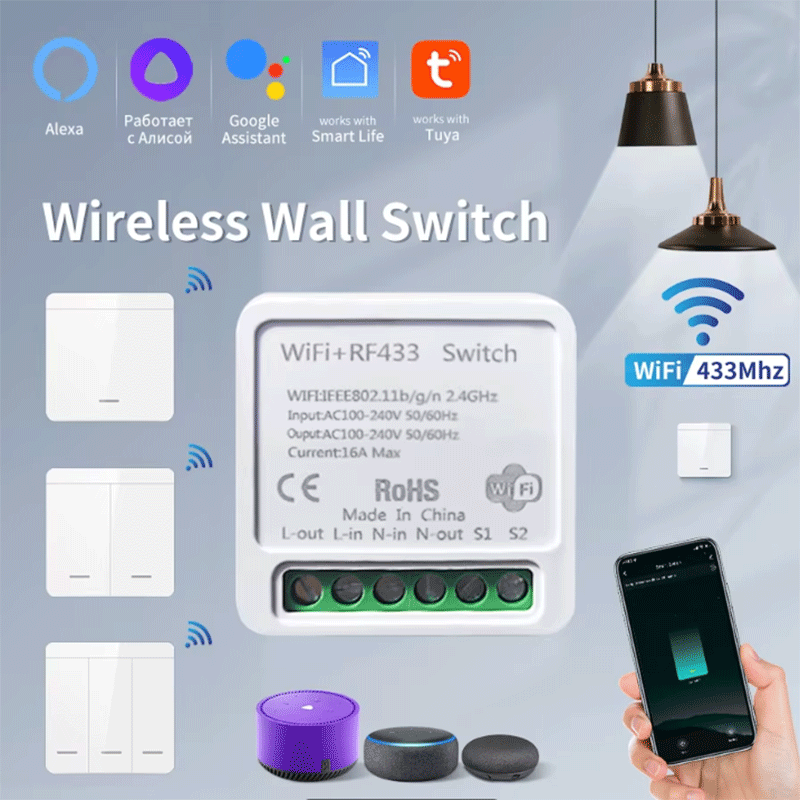 Sakelar Lampu Pintar WiFi Tuya - Smart Light Switch Wifi ulasan dan harga
