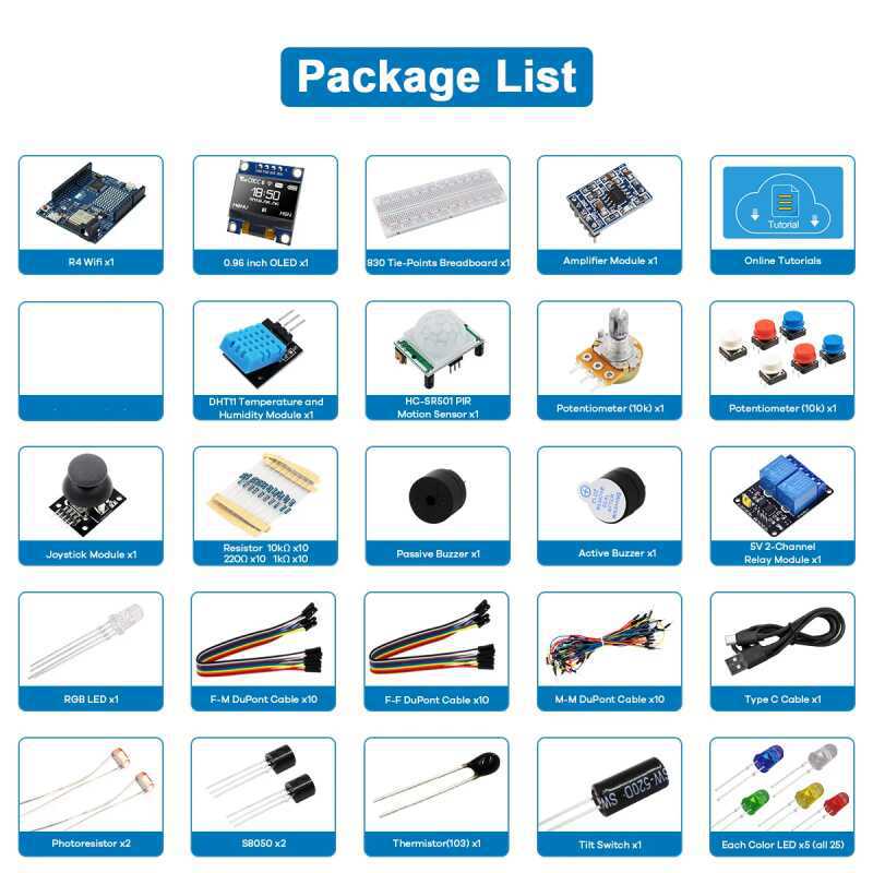 Kit Pemula Pengembangan UNO R4 - Sensor Kit Arduino ulasan dan harga