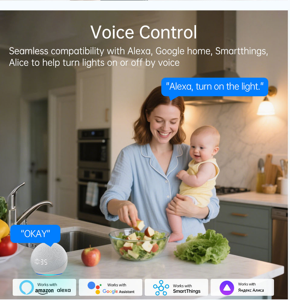 1 2 3 4 Gang WiFi RF 433mhz La - Smart Light Switch Wifi ulasan dan harga