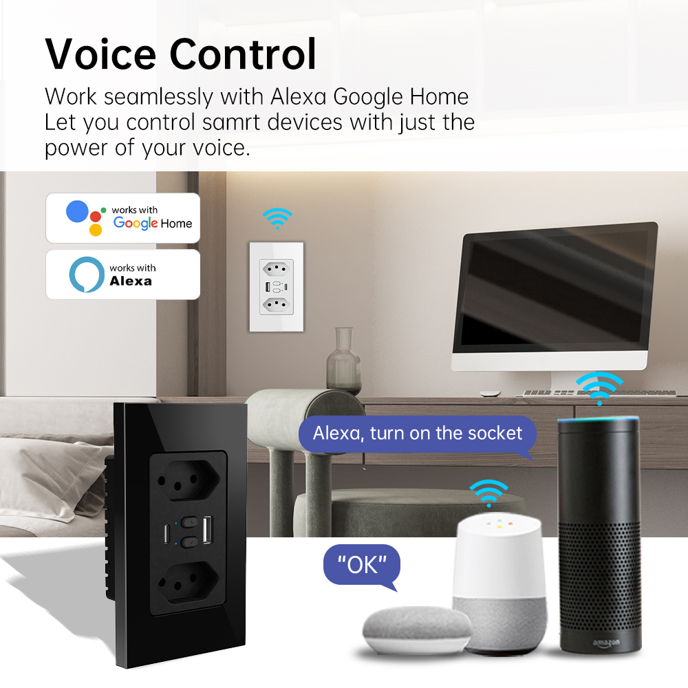 MANHOT Wifi Smart Brazil Socke - Wifi Smart Plug ulasan dan harga