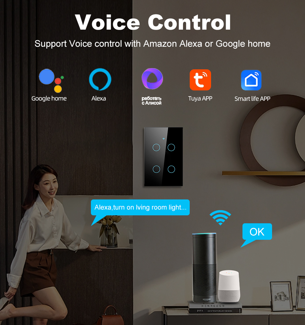 Smart Life Wifi+Bluetooth Touc - Smart Light Switch Wifi ulasan dan harga
